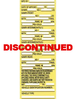 Pre-Printed Yellow Final Stage Certification Labels (100 labels/covers)
