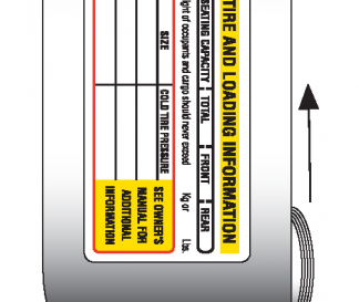Vehicle Placard Label Roll (500 labels and covers/roll, 3-inch core)
